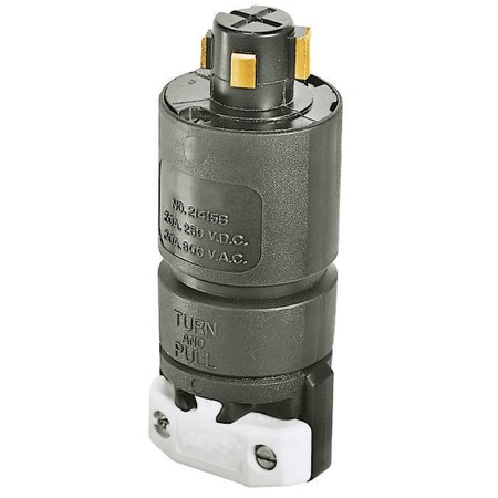 BRYANT Lockng Device, Bryant Pwr Interrupting, Male Plg, 30A 250V DC/600V AC, 3-Pole 4-Wre Grndng, Non-NEMA 21415